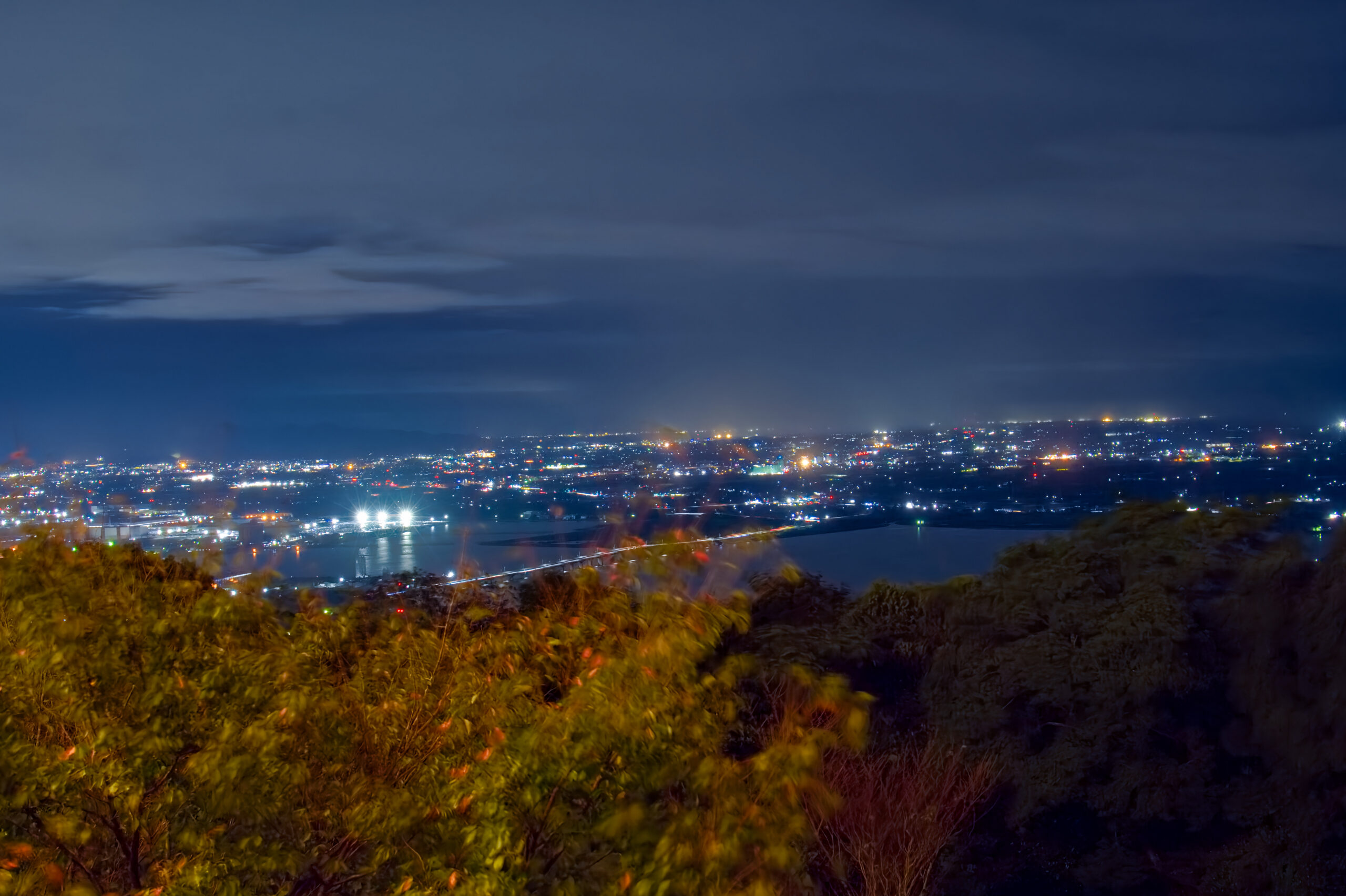 蔵王山の夜景 スロープからの夜景2