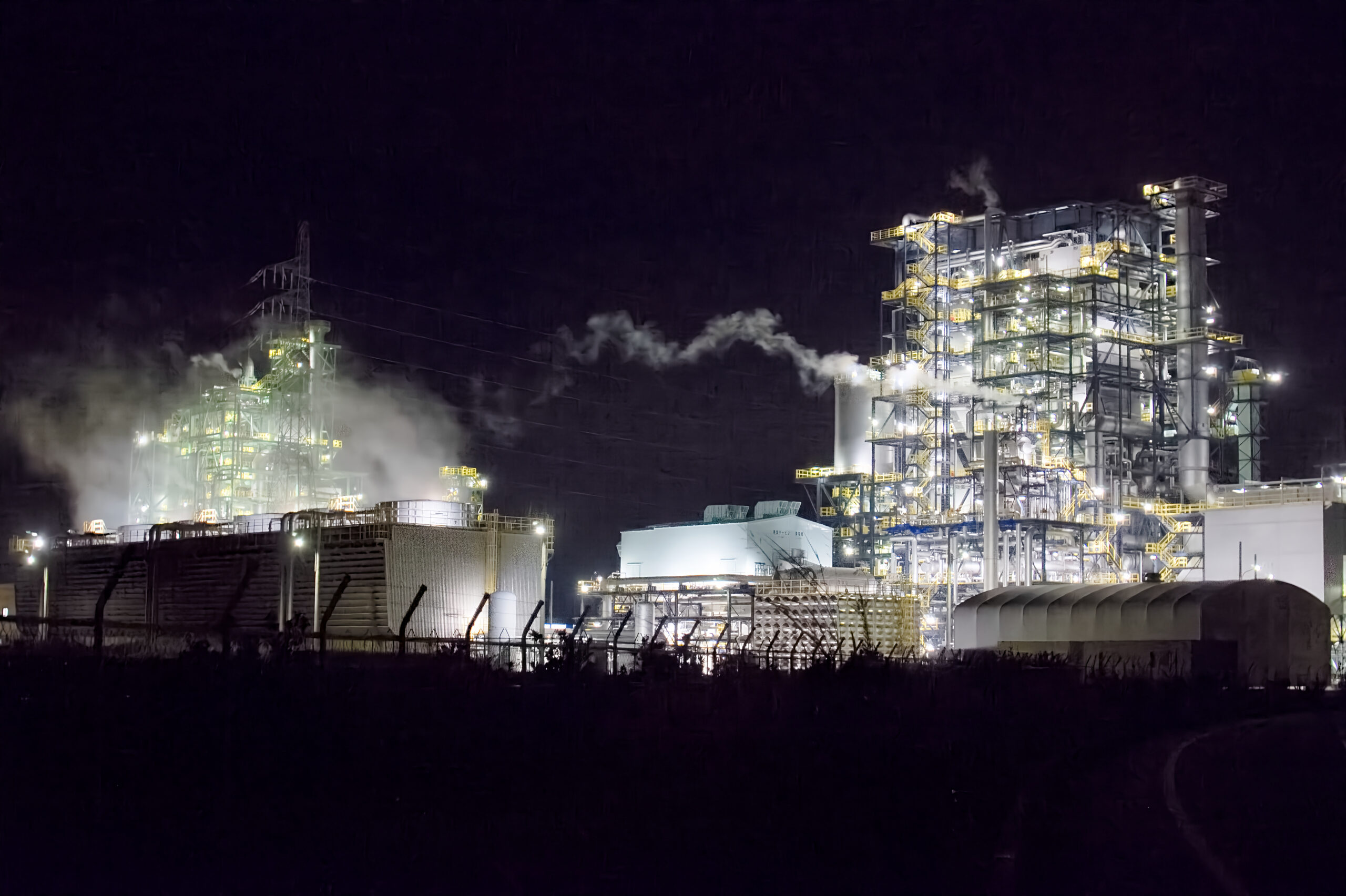 田原バイオマス発電所 工場夜景