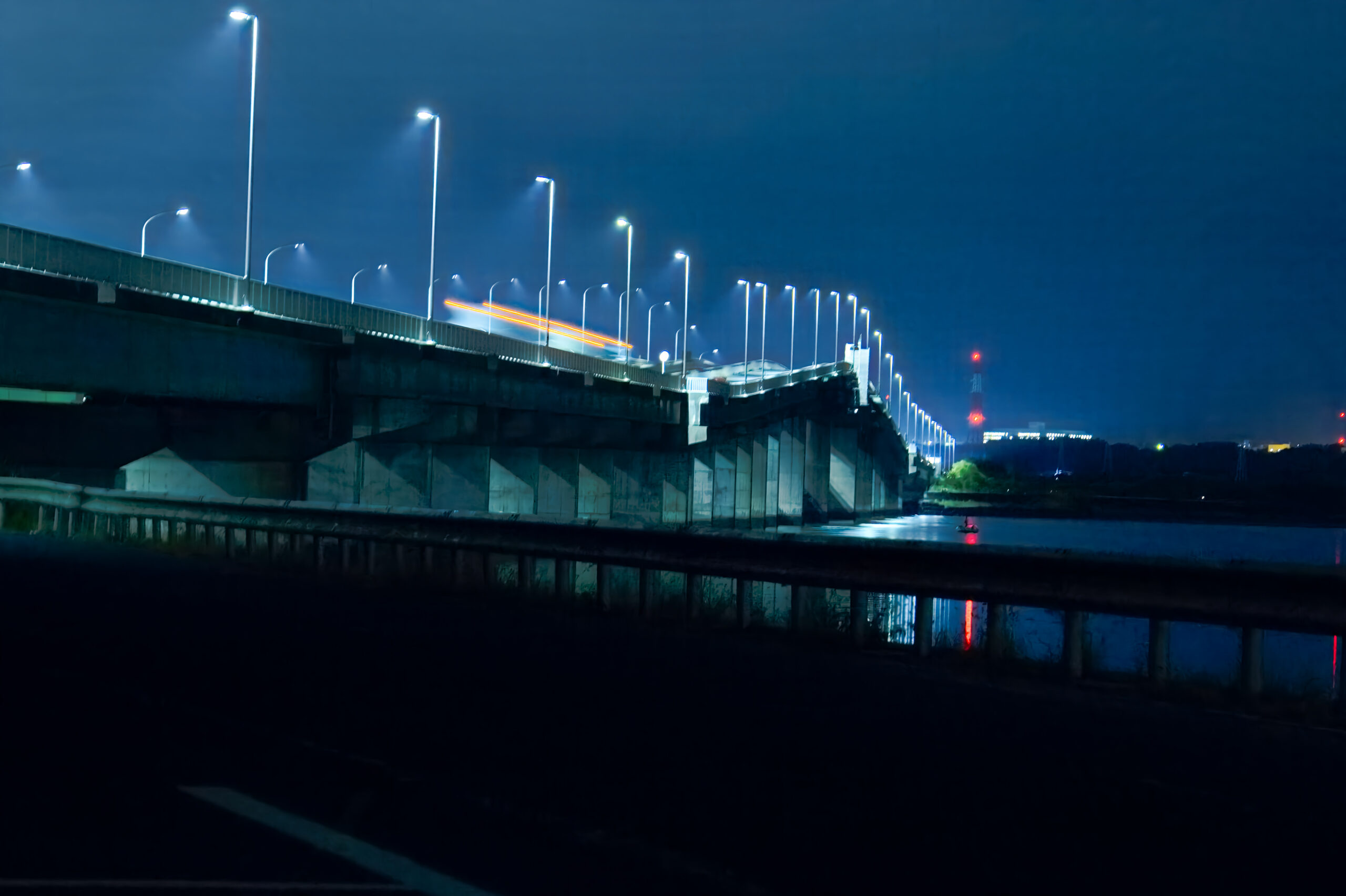 三河港大橋 駐車場から見た夜景